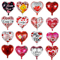 Ballon en feuille d'aluminium en forme de cœur de 18 pouces, je t'aime, ballon en mylar à l'hélium, décoration romantique pour la Saint-Valentin, proposition de mariage