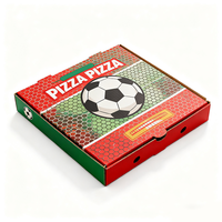 Boîte à pizza pliable en carton triple paroi avec éléments de football, vente en gros d'usine, approvisionnement en vrac, personnalisation de marque
