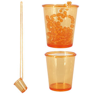 Logotipo personalizado Festival cadena collar de cuentas de cristal Mardi <span class=keywords><strong>Gras</strong></span> fiesta suministros plástico chupito collar de cuentas de cristal - Product Image 6