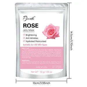 Masque naturel pour le visage et le corps ODM/OEM de marque privée, masque facial à la gelée de rose, masque anti-rides éclaircissant, produit