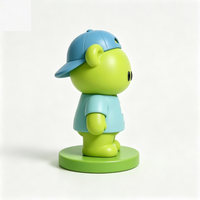 Ours Vert Personnalisable avec Boîte Mystère en PVC de la Série Cool Bear, Figurine de Bureau de 5 cm, Jouet Décoratif Unisexe, Cadeau pour les 14 ans et plus