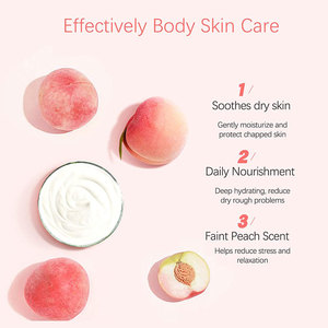 Crema hidratante orgánica vegana Natural para niños y mujeres, loción corporal de Yogurt calmante brillante, Durazno para piel seca, marca privada OEM - Product Image 6