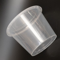 Wegwerp plastic PP ronde drinkbekers, groothandel, verse fruitcontainers, doorzichtige bekers met deksel voor sap en thee