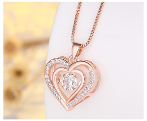 Collar con Colgante de Corazón Saltando Hexagrama, Regalo de San Valentín o Cumpleaños, Gargantillas y Collares para Mujer - Product Image 6