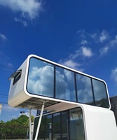 Capsule hôtelière et cabine de couchage préfabriquée étanche en HDPE et EPS, avec design de chambre Apple, style maison flottante, garantie 1 an