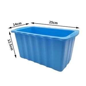 <b>Silicone</b> Ice Cube Mold Large Reusable Eco-friendly Plastic Ice Block Maker 10pcs MOQ Ice Cream <b>Tools</b> - Product Image 2