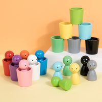 Juguete de Madera para Niños, 12 Copas Pequeñas para Clasificar por Color, Juego de Coordinación Mano-Ojo y Cognición de Colores