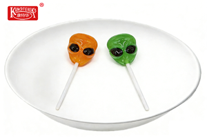 Sucette Gyro Pops Flick N Fly, jouet tournant en forme de tête d'alien, bonbons pour enfants, emballage en boîte de bonbons sur bâton, bonbons durs multicolores - Product Image 6