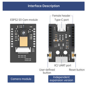 Module de caméra intelligent ESP32-S3-CAM, WiFi, flux vidéo en temps réel, capteur de vision IA pour l'IoT et la robotique - Product Image 4