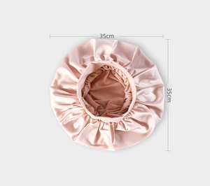 Silk Satin Sleep Bonnet Women Wide Elastic Band <b>Wrap</b> Night Cap for Curly Natural Hair Protection With Scrunchie Bonnets - Product Image 4