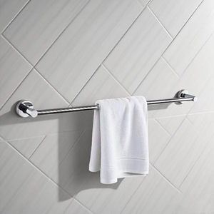 <span class=keywords><strong>Porte</strong></span>-serviettes mural moderne en acier inoxydable chromé à un seul poteau pour salles <span class=keywords><strong>de</strong></span> <span class=keywords><strong>bain</strong></span> d'hôtel, longueur 60 cm, facile à nettoyer - Product Image 5