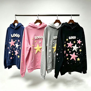 Sudadera con Capucha de Alta Calidad, 100% Algodón, Impresión Puff, 450gsm, Diseño Gráfico Personalizado, Estilo Spiderring, Y2K, Casual, para Hombre - Product Image 1