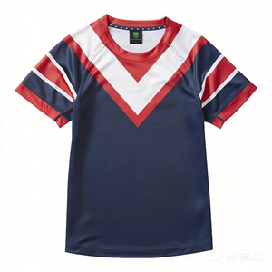 Personnaliser l'équipement sportif de l'équipe de rugby NRL 17, ensemble d'uniformes de rugby avec badge d'équipe personnalisé, maillot de rugby à manches courtes imprimé - Product Image 6