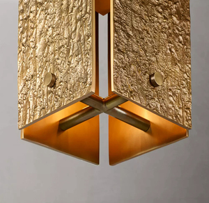 Suspension minimaliste carrée <span class=keywords><strong>Vouvray</strong></span> en laiton massif et cuivre façonnée à la main pour îlot de cuisine - Product Image 6