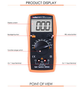 6013 г., цифровой измеритель емкости RuoShui, ручной диапазон, 2000 отсчетов, тестер конденсаторов, 20000 мкФ, <span class=keywords><strong>LCR</strong></span> метр - Product Image 2
