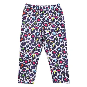 Leggings con stampa leopardata su misura per bambine graziosi pantaloni attillati per bambini alla moda vestiti per bambini primaverili