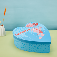 Boîte rigide en papier personnalisée, impression couleur intégrale, vente en gros, haute qualité, base et couvercle en forme de cœur, pour cadeaux de la Saint-Valentin et cosmétiques