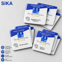 Étiquette autocollante NFC métallique ISO RFID grande taille, étanche, 13,56 MHz, pour cartes de visite, réseaux sociaux, menus de table, utilisation en hôtel/restaurant