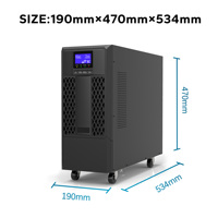 Onduleur double conversion OEM/ODM en ligne 10 kVA, sortie 208-240 V monophasée, batterie intégrée, écran LCD pour applications industrielles/centres de données