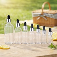Klare Glas-Probenfläschchen 5ml 10ml 15ml 20ml 30ml 50ml, Leere Fläschchen für Parfüm- und Kosmetiköl-Proben