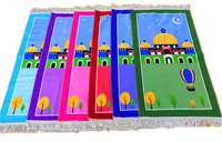 Tapis de prière enfants tapis de prière arabe tapis de prière islamique pour enfants Ramadan cadeau sac tissé personnalisé dessin animé salon Polyester