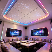 Panneau acoustique de plafond ciel étoilé en aluminium sur mesure 1200x600mm avec éclairage à fibres optiques pour plafond acoustique étoilé KTV