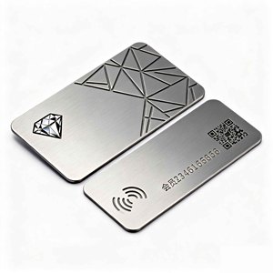 Customized Personalized Stainless Steel <b>Membership</b> RFID Chip NFC Metal Business <b>Cards</b> With Your Own Design - Product Image 4