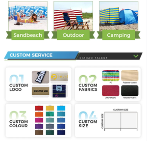 Color Optional Soft Easy Dry Cotton Feeling Fabric Camping <strong>Wind</strong> Screen <strong>Wind</strong> <strong>Breaker</strong> Fence with Nature Wood Pole - Product Image 5