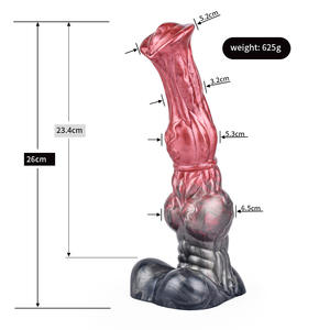 Vente en gros de gros jouets sexuels anaux en silicone pour femmes et hommes, masturbation anale, buttplug animal, gode en silicone, pénis de cheval, énorme - Product Image 2