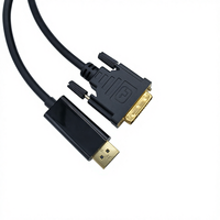 COMTON DisplayPort ke Port tampilan kabel DVI ke DVI kabel Male ke Male untuk Monitor Desktop Laptop proyektor