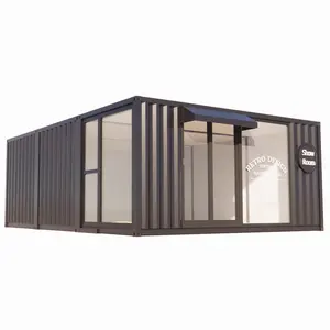 Prefabricated 집 콘테이너 호화스러운 선적 컨테이너 conteneur 막대기 조립식 다방 40 평방 미터