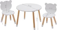 Ensemble table et chaises en bois pour enfants une table de jeu pour enfants avec 2 chaises adaptées aux filles et aux garçons