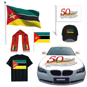 Drapeau de moteur de capot de voiture du 50e anniversaire du <span class=keywords><strong>Mozambique</strong></span> personnalisé 115*155 cm - Product Image 1
