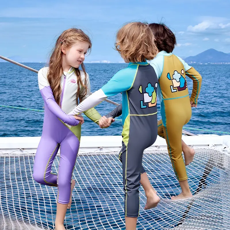 Kocotree Đồ Bơi Một Mảnh chống nắng dài tay cho trẻ em mới Bộ đồ bơi đi biển hồ bơi mùa hè cho trẻ em