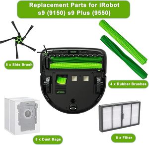 Reemplazo para iRobot <span class=keywords><strong>S9</strong></span> Accesorios para aspiradora <span class=keywords><strong>Roomba</strong></span> <span class=keywords><strong>S9</strong></span> <span class=keywords><strong>S9</strong></span> + Plus, juego de accesorios incluye cepillos de goma, - Product Image 4
