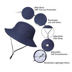 Sombrero de Sol Personalizado al por Mayor con Bordado 3D Ajustable, Protección UV, Sombrero de Pescador de Ala Ancha para Verano, Uso Casual - Product Image 5
