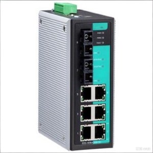 EDS-405A-MM-SC โมดูลอีเธอร์เน็ตอุตสาหกรรม I/O พอร์ต RJ45 ตัวเรือนโลหะ ไฟแสดงสถานะสีเขียว - Product Image 1