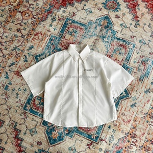 เสื้อเชิ้ตทรงบ็อกซี่แขนสั้นผ้าฝ้าย 100% สวมใส่สบายสไตล์ลำลองสำหรับฤดูร้อน ออกแบบเองได้ พร้อมปกเสื้อติดกระดุมสำหรับผู้ชาย - Product Image 1