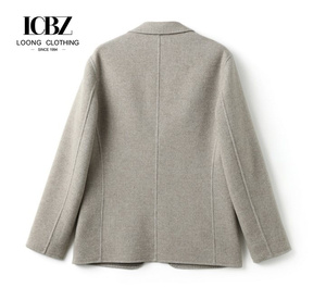 Veste Boutonnée Sur Mesure Style Euro-Américain <span class=keywords><strong>Grande</strong></span> <span class=keywords><strong>Taille</strong></span> Respirante Élégance et Chaleur pour <span class=keywords><strong>Homme</strong></span> en Laine et Soie, <span class=keywords><strong>Manteau</strong></span> de Costume Automne-Hiver - Product Image 2