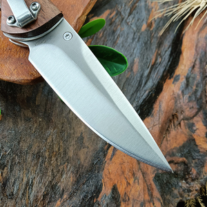 Vendita calda da campeggio portatile Mini coltello pieghevole in acciaio inox con manico in legno coltelli da sopravvivenza strumento EDC - Product Image 4