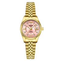 Montre élégante de luxe pour femmes NIBOSI 2720, étanche, lumineuse, avec date, en acier inoxydable, quartz