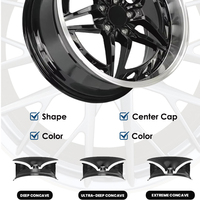 Rines Monobloque Forjados Personalizados de 15-24 Pulgadas 5X112 5X114.3 5X108 5X135 con Borde Cóncavo de Alta Resistencia y Certificación de Seguridad para Sedanes