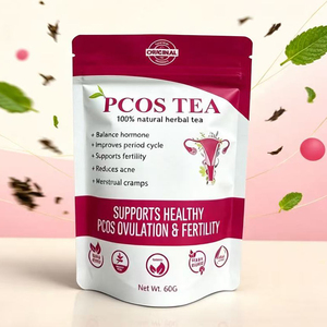 Bolsa de aluminio con cierre resellable y impresión a color personalizada para té de hierbas natural y alimentos secos - Product Image 1