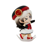 Figurine de collection en PVC Fille au chapeau blanc et jupe rouge, échelle 1/12, thème fantastique et science-fiction, modèle de décoration de bureau, jouet cadeau, exemplaire unique confirmé