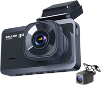 Caméra de tableau de bord DVR de voiture OEM double objectif 3,0 pouces 2K avant/1080P arrière avec écran LCD rotatif, MicroSD, GPS et surveillance de stationnement - Prix usine