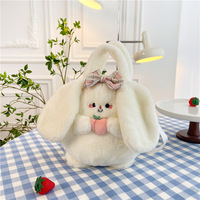 Nouveaux sacs à bandoulière en peluche mignons de dessin animé, lapin avocat, chat doux, anime, pour enfants