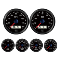 Tahan Air 85mm 52mm 160MPH 12V24V 6 Gauge Speedometer Tachometer Pengukur Tingkat Bahan Bakar Pengukur Suhu Air Pengukur Tekanan Oli Voltmeter