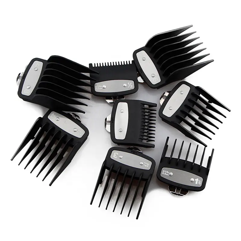 Trimmer Universal Replacement Wholesale Hair Cutting Limit Comb Blue Haircut 8 pcs Set Accessories Guide Comb Blue Hair Clippers