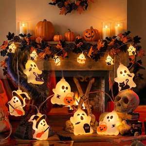 WINNER Halloween Ghost <b>Solar</b> <b>String</b> <b>Lights</b> Indoor Garden LED Warm White 2700K IP20 5m Hanging Decoration for Tree Yard Party - Product Image 3