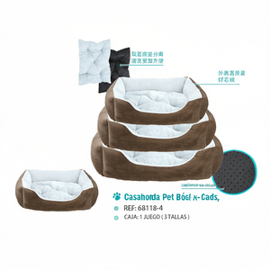 Set di cuccette per animali Casahorra, 3 misure, base impermeabile antiscivolo per cani e gatti - Product Image 2